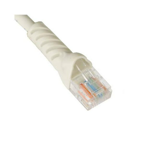 White ICC CAT5e Molded Boot Patch Cord 7 FT 